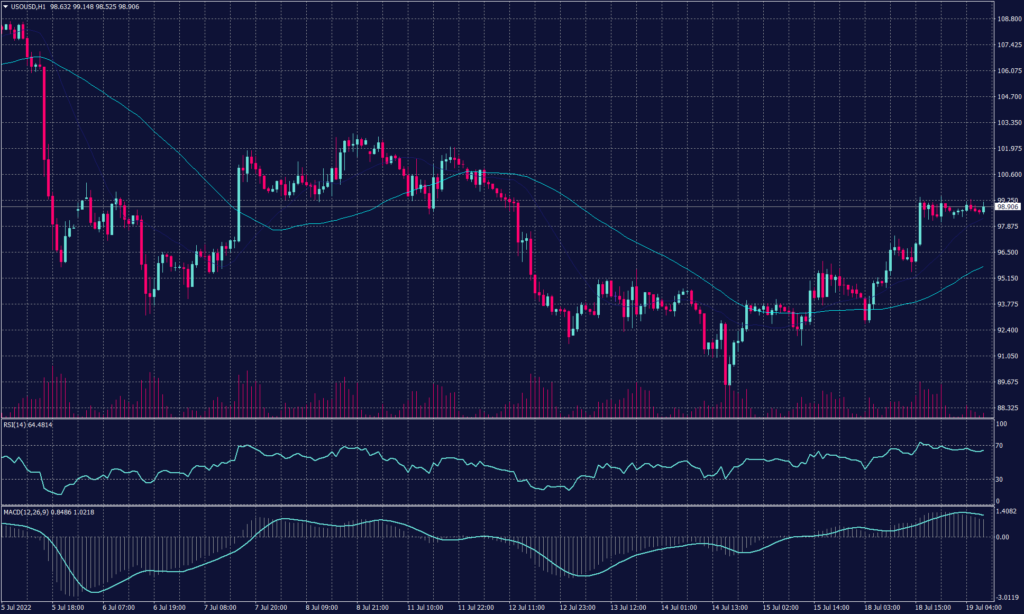 Oil Held Above $100 while WTI crude oil prices show a tendency to decline as the resistance is strengthening below $100 a barrel.